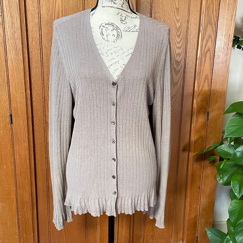 J. Jill taupe cardigan